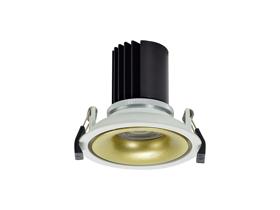 DM202113  Bolor 12 Tridonic Powered 12W 3000K 1200lm 36° CRI>90 LED Engine White/Gold Fixed Recessed Spotlight, IP20